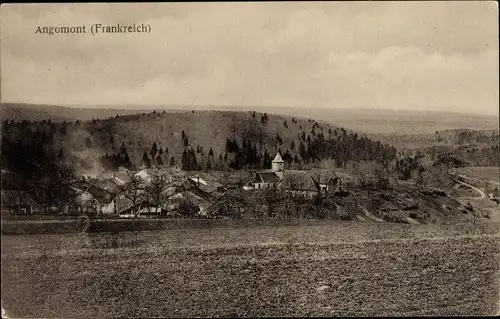 Ak Angomont Lothringen Meurthe et Moselle, Teilansicht vom Ort