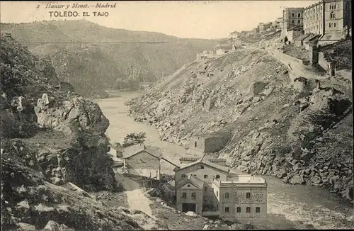 Ak Toledo Kastilien La Mancha Spanien, El Tajo