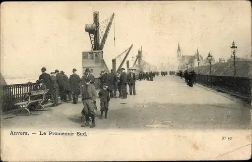 Ak Anvers Antwerpen Flandern, Le Promenoir Sud