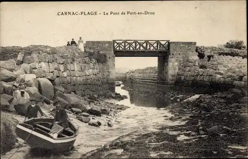 Ak Carnac Plage Morbihan, Le Pont de Port en Drou
