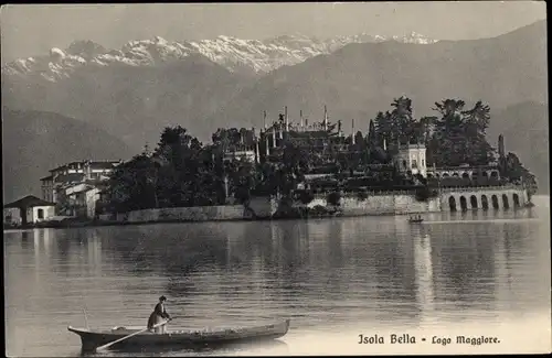 Ak Isola Bella Lago Maggiore Piemonte, Gesamtansicht