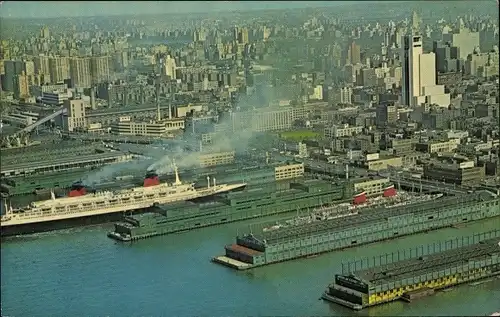 Ak New York City USA, Piers