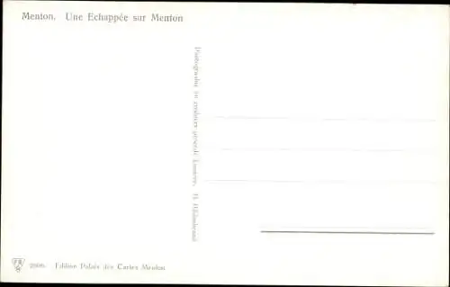 Ak Menton Alpes Maritimes, Une Echappee sur Menton