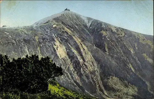 Ak Malá Úpa Kleinaupa Riesengebirge Region Königgrätz, Schneekoppe vom Brunnenberge