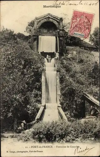 Ak Fort de France Martinique, Fontaine de Gueydon