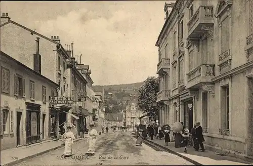 Ak Gérardmer Lothringen Vosges, Rue de la Gare