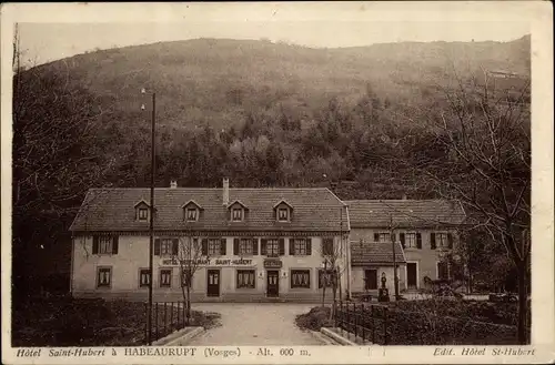 Ak Habeaurupt Plainfaing Vosges, Hôtel Saint Hubert