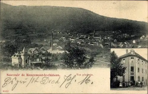 Ak Rougemont le Château Territoire de Belfort, Vue générale