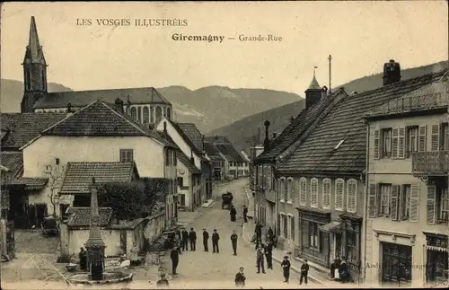 Ak Giromagny Schermenei Territoire de Belfort, Grande Rue