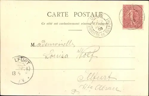 Ak Boncourt Delle Territoire de Belfort, Frontiere Franco Suisse