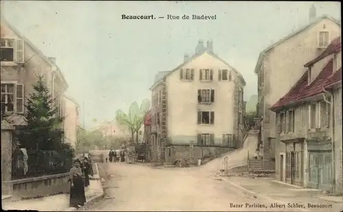 Ak Beaucourt Territoire de Belfort, Rue de Badevel