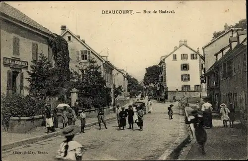 Ak Beaucourt Territoire de Belfort, Rue de Badevel