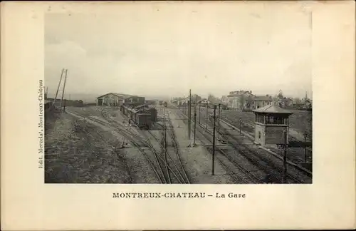 Ak Montreux Château Territoire de Belfort, la Gare