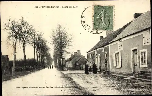 Ak Conlie Sarthe, Route de Sillé