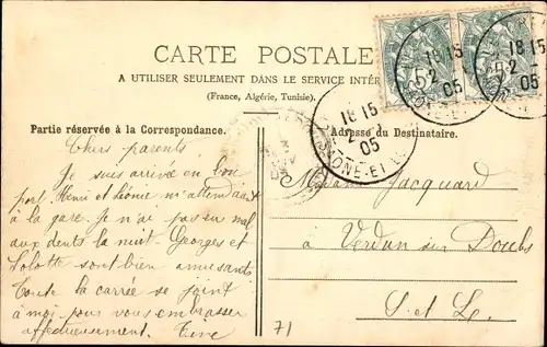 Ak Le Creusot Saône et Loire, Bahnhof