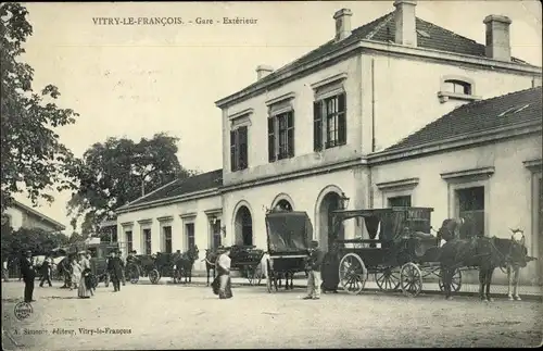 Ak Vitry le François Marne, Gare