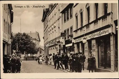 Ak Remagen im Kreis Ahrweiler, Hauptstraße, Gastwirtschaft, Bäckerei & Konditorei