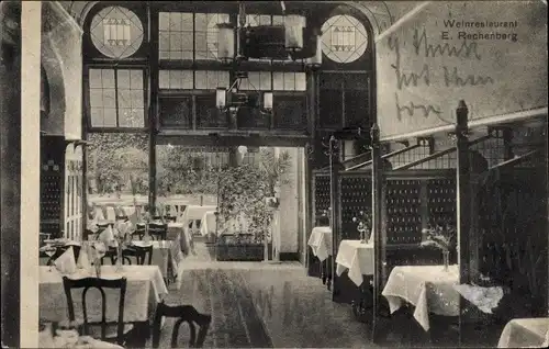 Ak Köln am Rhein, Weinrestaurant, Innenansicht