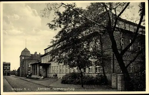 Ak Welzow Niederlausitz, Eintracht Hauptverwaltung