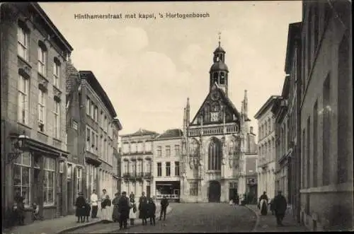 Ak ’s Hertogenbosch Nordbrabant Niederlande, Hinthamerstraat met kapel