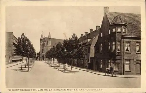 Ak ’s Hertogenbosch Nordbrabant Niederlande, Jan de la Barlaan met St. Anthoniuskerk