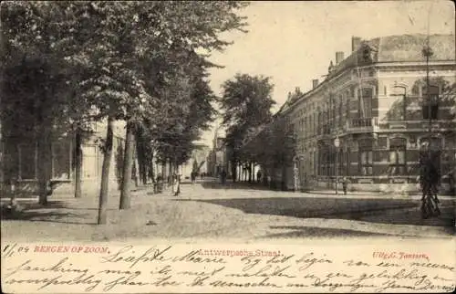 Ak Bergen op Zoom Nordbrabant Niederlande, Antwerpsche Straat