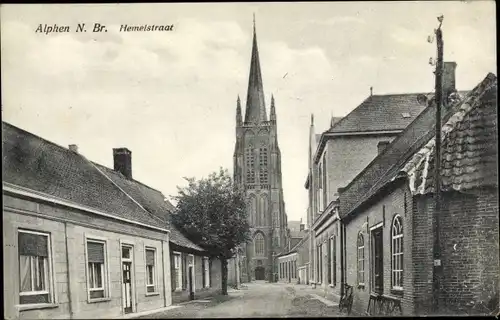 Ak Alphen Chaam Nordbrabant Niederlande, Hemelstraat, Kirche
