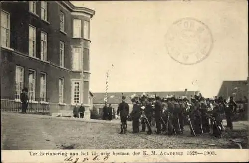 Ak Breda Nordbrabant Niederlande, Ter herinnering aan het 75jarig bestaan der K.M. Academie