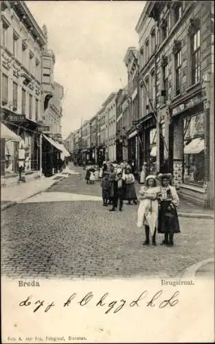 Ak Breda Nordbrabant Niederlande, Brugstraat