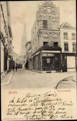 Ak Breda Nordbrabant Niederlande, Karrestraat