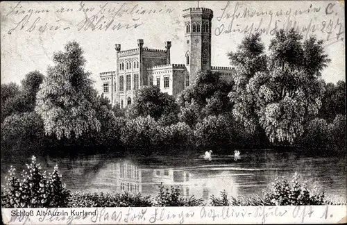Ak Auce Alt Autz Kurland Lettland, Schloss