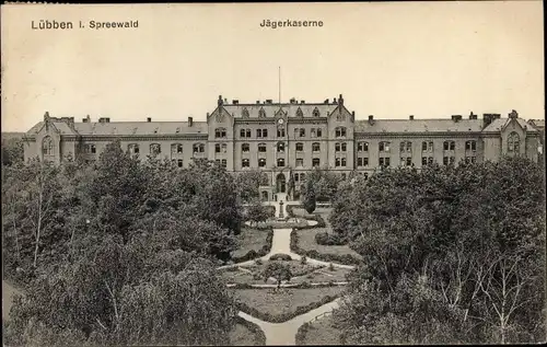 Ak Lübben im Spreewald, Jägerkaserne