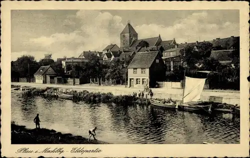 Ak Plau am See Mecklenburg, An der Elde