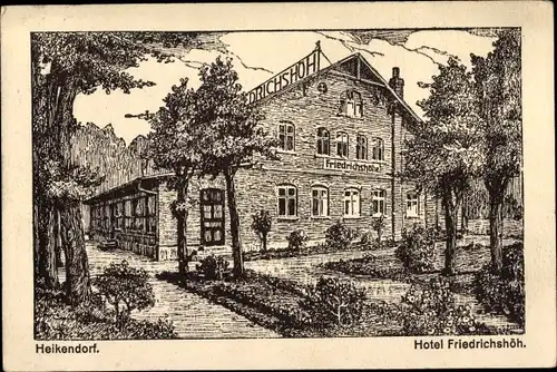 Künstler Ak Heikendorf an der Kieler Förde, Hotel Friedrichshöh