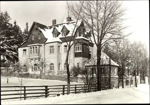 Ak Gelenau im Erzgebirge, Genesungsheim, Winteransicht