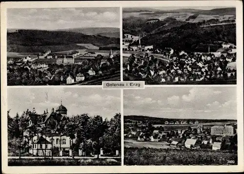 Ak Gelenau im Erzgebirge, Panorama, Ortsansichten