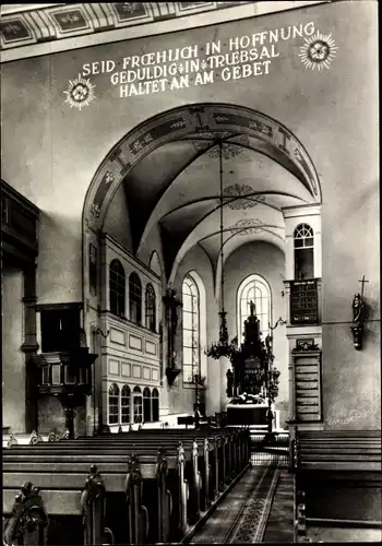 Ak Wolkenstein im Erzgebirge, Bartholomäus-Kirche, Innenraum