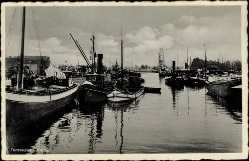 Ak Terneuzen Zeeland Niederlande, Kanaal, Boote