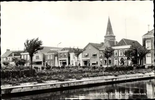 Ak Genemuiden Overijssel Niederlande, Gezicht op de Westerkade