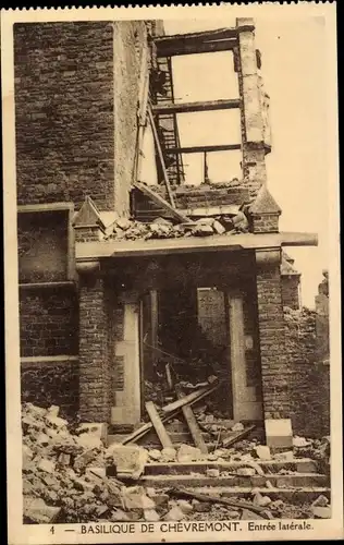 Ak Chèvremont Chaudfontaine Wallonien Lüttich, Basilique, Ruine, Entree laterale