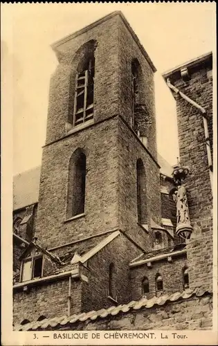 Ak Chèvremont Chaudfontaine Wallonien Lüttich, Basilique, La Tour, Ruine