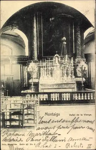 Ak Montaigu Flämisch Brabant, Autel de la Vierge