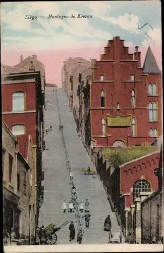 Ak Liège Lüttich Wallonien, Montagne de Bueren
