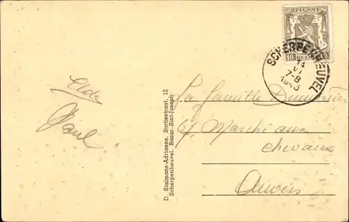 Ak Montaigu Scherpenheuvel Flämisch Brabant, Rosenkranz, Kirche, Kreuz, Baum, Scherpenheuvel