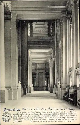 Ak Bruxelles Brüssel, Palais de Justice, Galerie du 1er etage