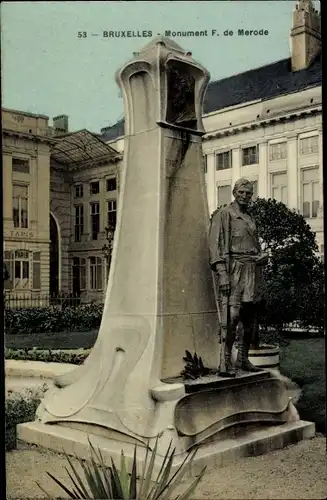 Ak Bruxelles Brüssel, Monument F. de Merode