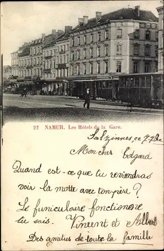 Ak Namur Wallonien, Les Hotels de la Gare
