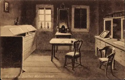 Ak Weimar in Thüringen, Goethe's Wohnzimmer