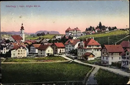 Ak Scheidegg im Allgäu, Blick auf den Ort