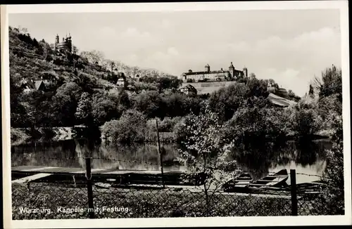 Ak Würzburg am Main Unterfranken, Käppele mit Festung